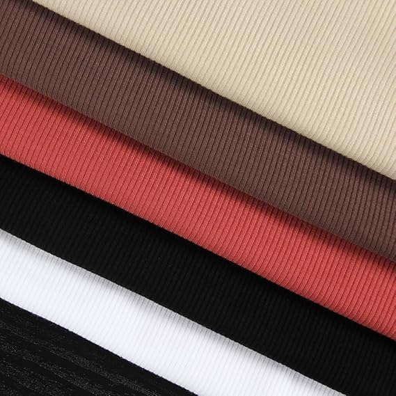 Artfish Women’s Ribbed Long Sleeve Crop Top – Slim Fit Scoop Neck V-Notch Basic Tee